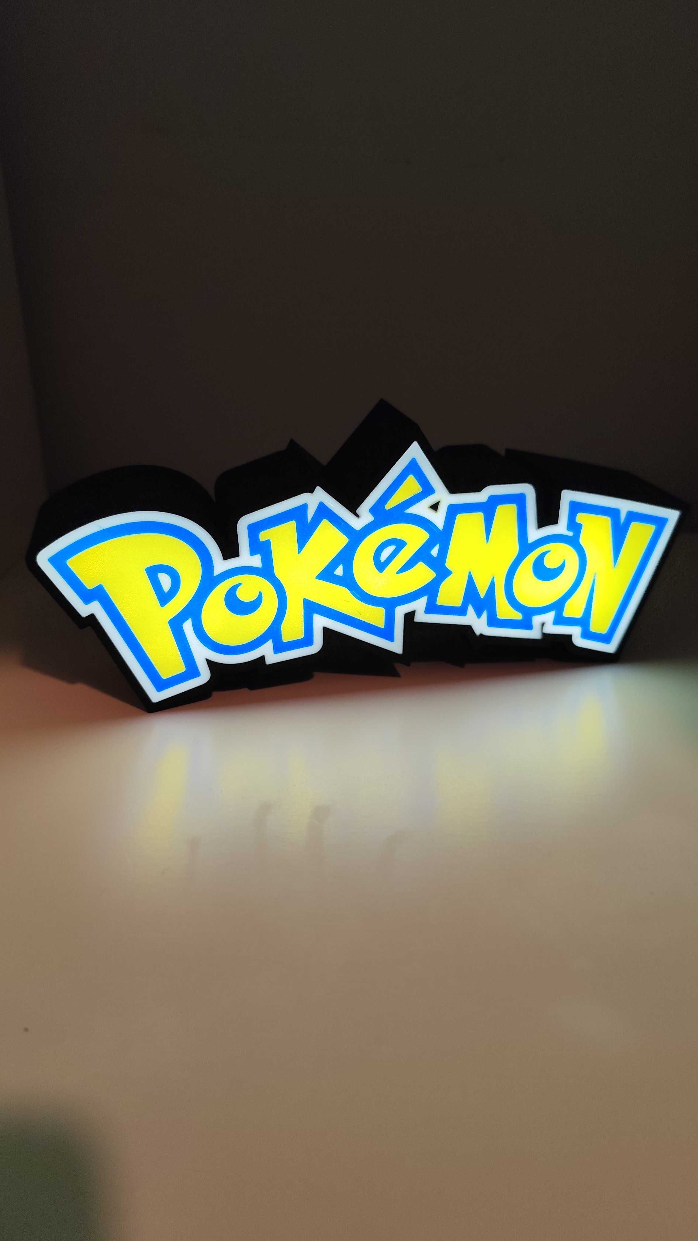 Luminária LED Logo Pokémon -Lightbox Decorativa Perfeita para Fãs NOVA