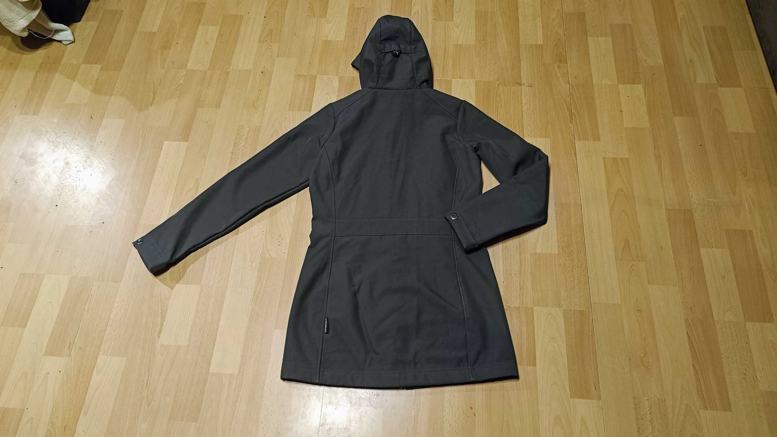 Damska długa ocieplana kurtka JACK WOLFSKIN FLEXSHIELD r.XS st.idealny