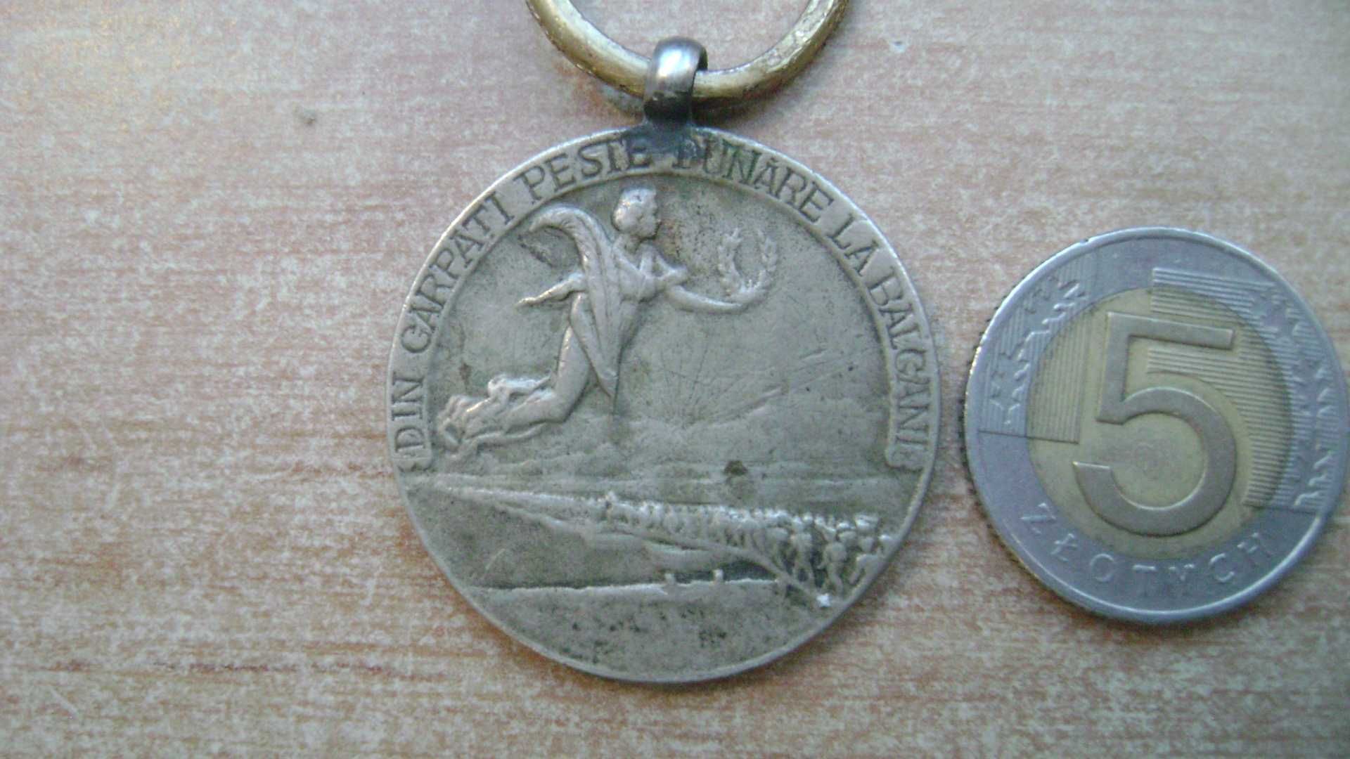 Starocie z PRL - Militaria = Medal z Rumunii z 1913r. Oryginał