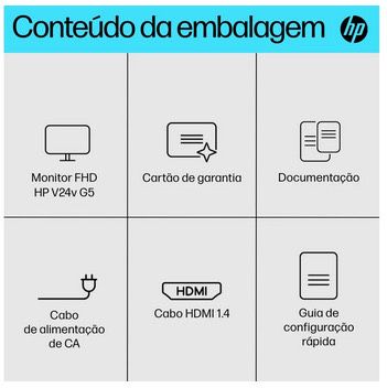 Monitor HP 24” - Novo e Selado na Caixa (HP V24V)