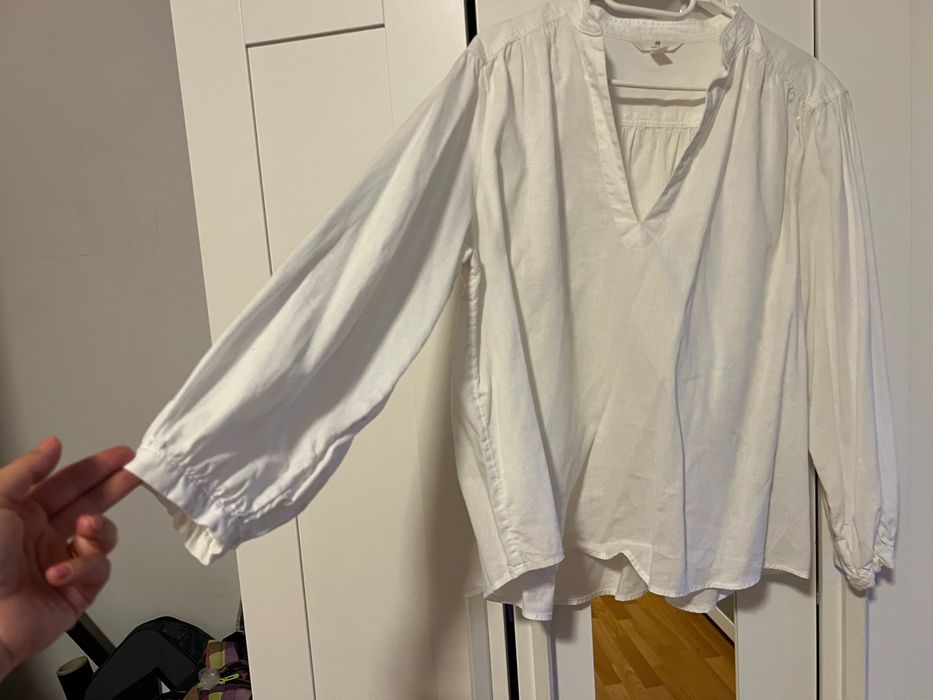 Bluzka H&M, len + bawełna