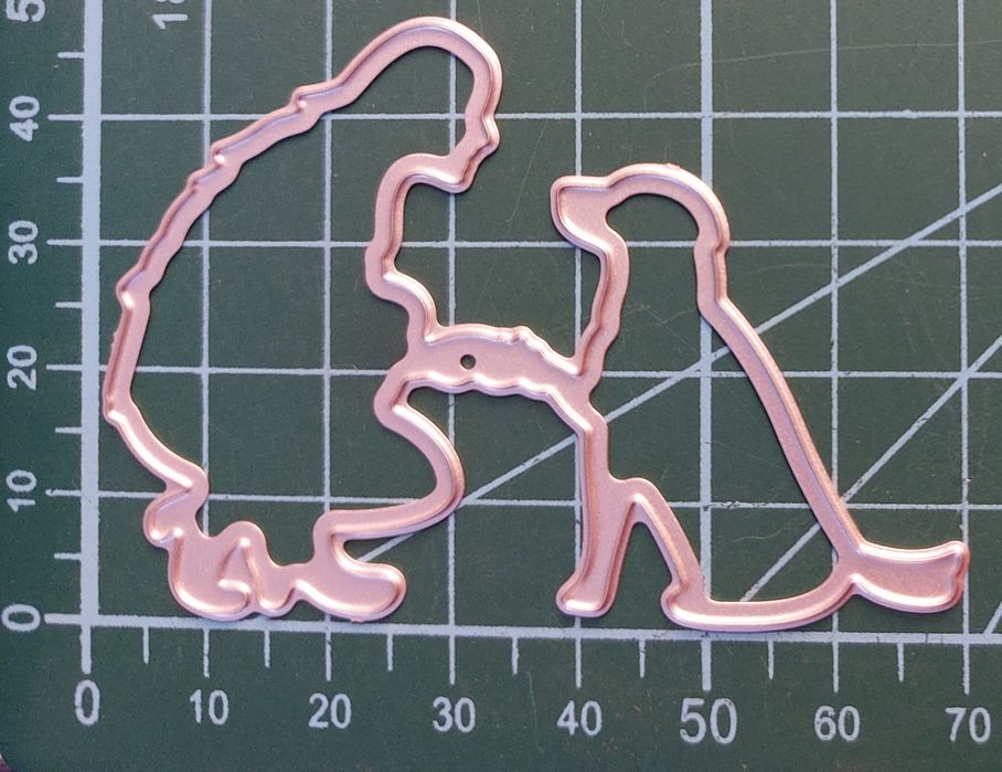 765. Wykrojnik pies z panią scrapbooking