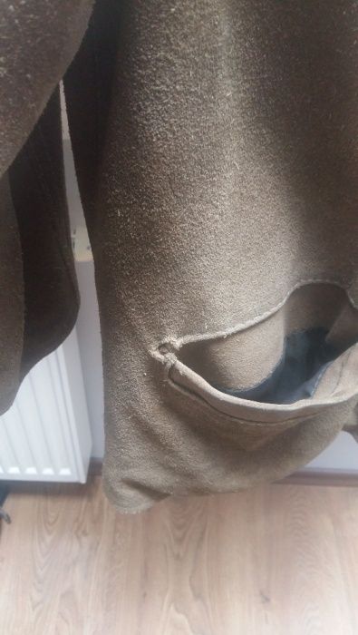 kurtka skórzana przecierana brąz