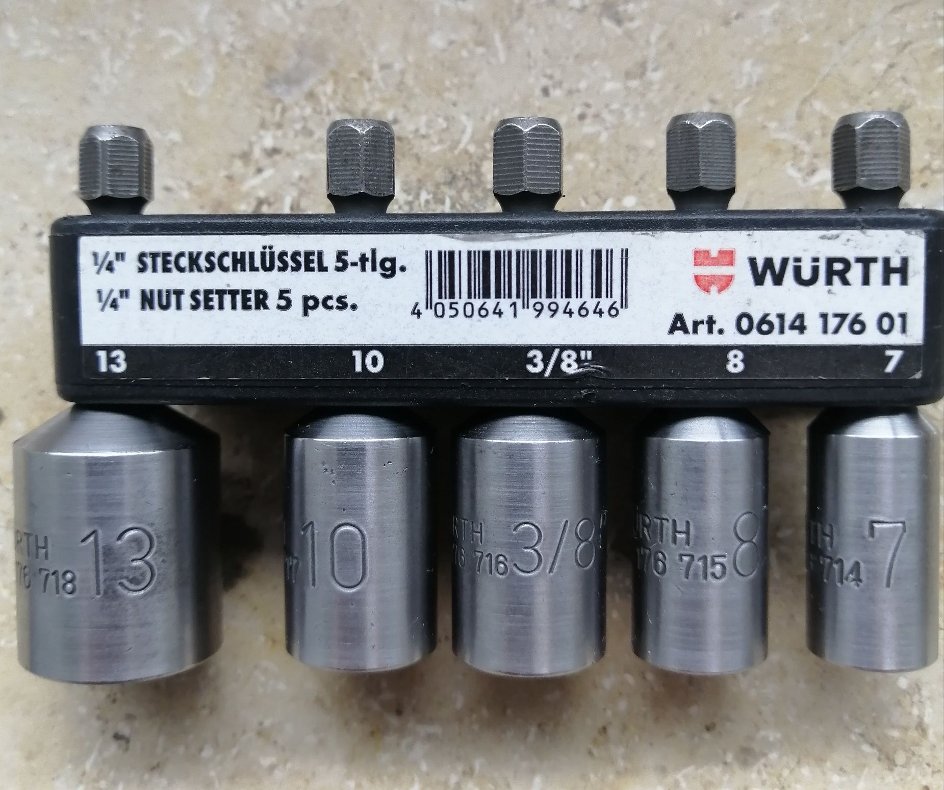 Klucze nasadowe marki Würth do wkrętarki