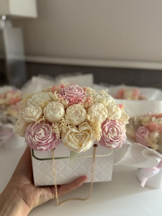 Flower box ze świec