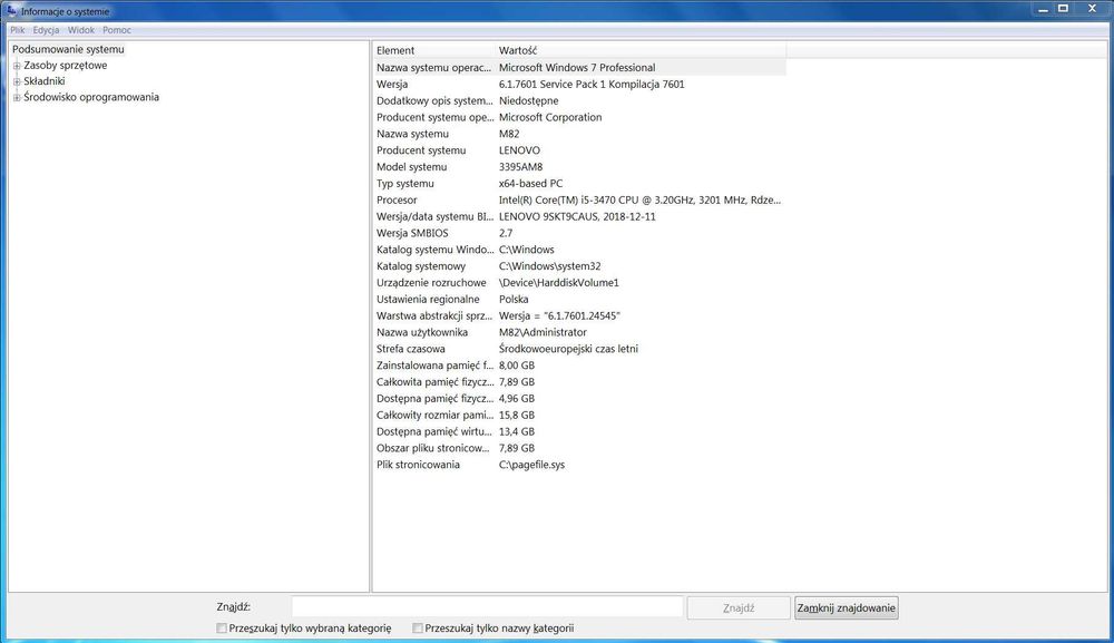 komputer  Lenovo ThinkCentre M82 i5 3,2 GHz 8GB RAM 500GB hdd +monitor