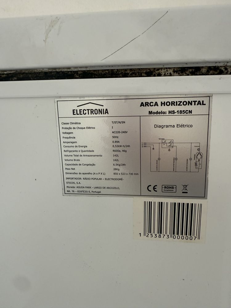 Arca congeladora horizontal Electronia