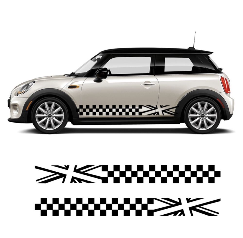 Naklejki tuningowe paski na boki Mini Cooper rs england