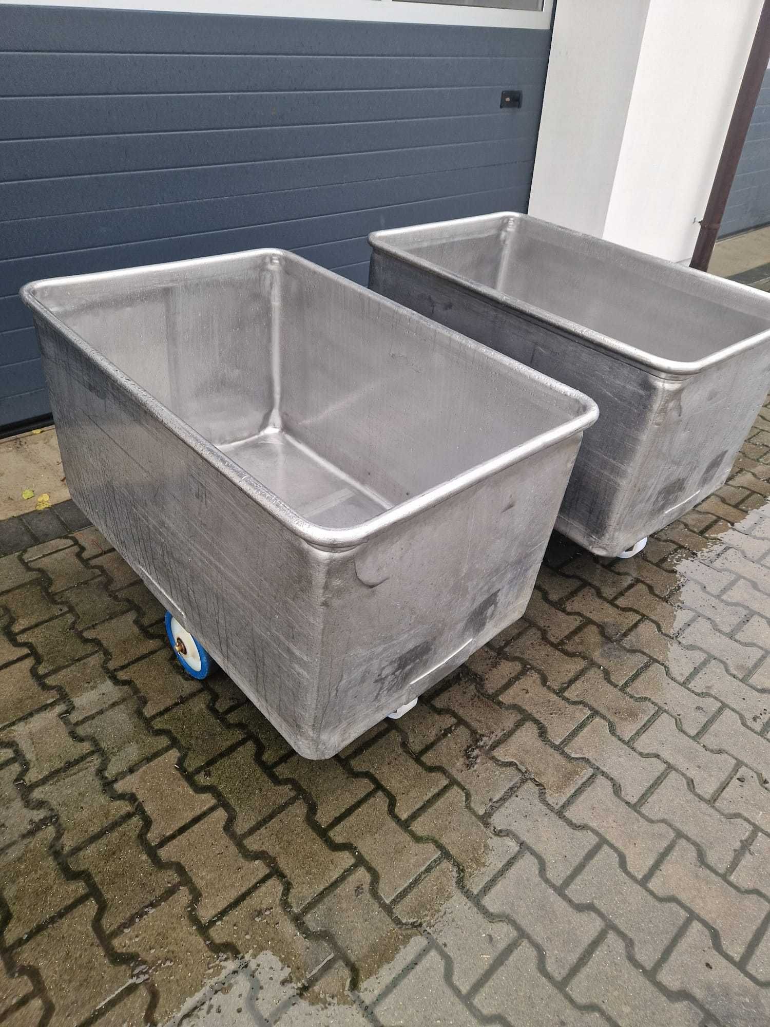 Zbiornik cymber na kółkach wanna pojemnik stal nierdzewna ko