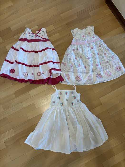Zestaw 3 letnich sukienek rozmiar 92