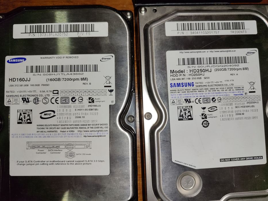 Жёсткие диски samsung, western digital, dekstar