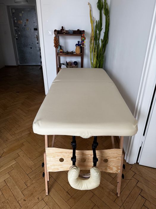 stół do masażu z pokrowcem antyolejowym