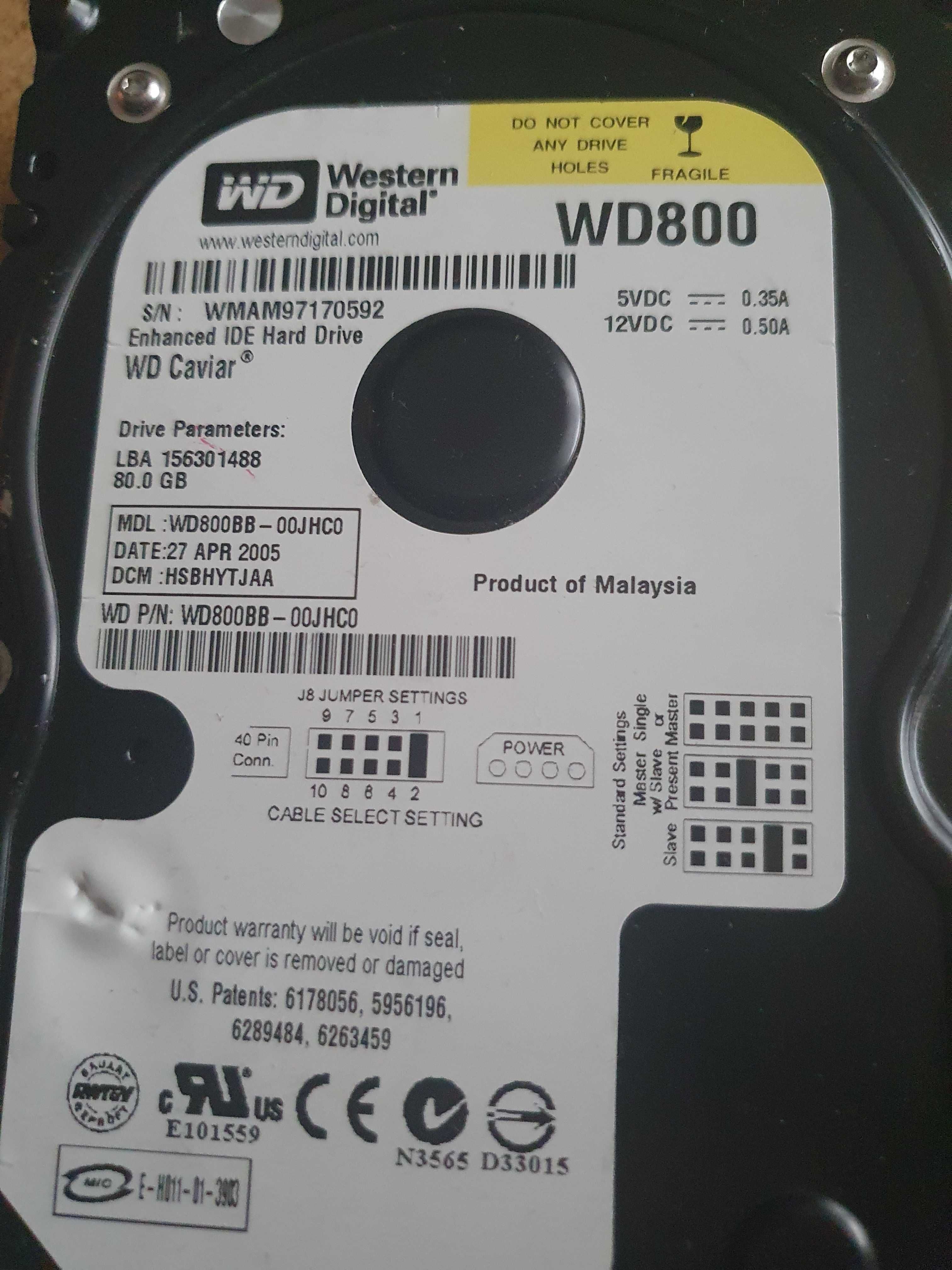 Dysk twardy Western Digital 80 GB