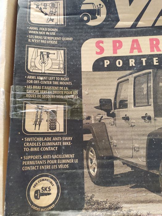 Suporte bicicletas para pneu suplente