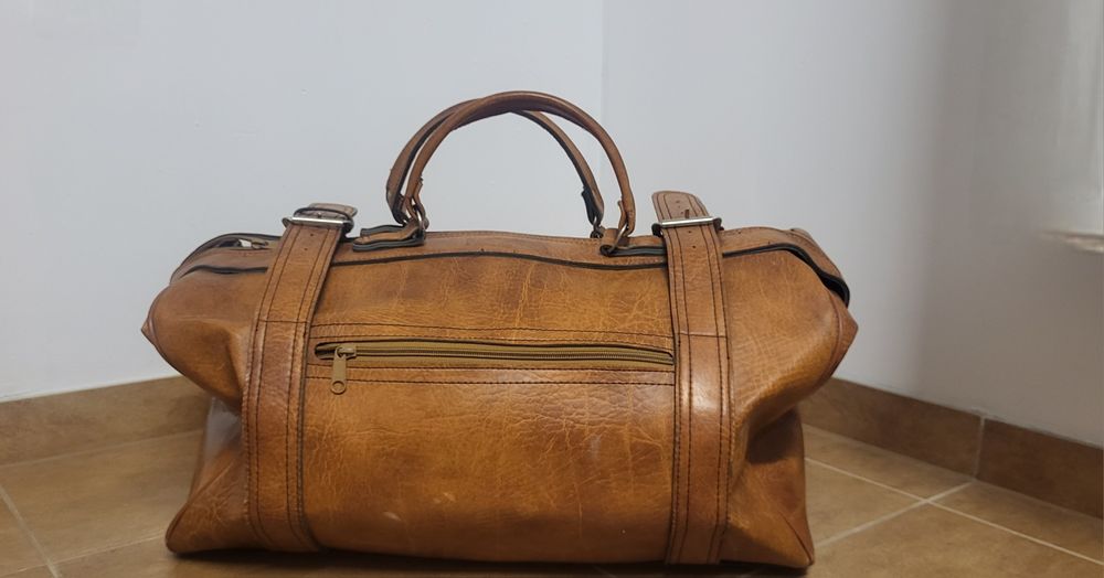 Torba lekarska skórzana.