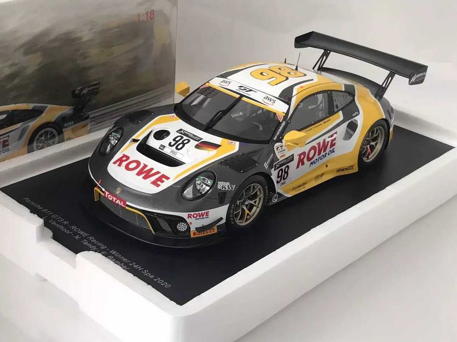 Porsche GT3 R ROWE + 1/18 + Spark + Resina + Portes Gratis