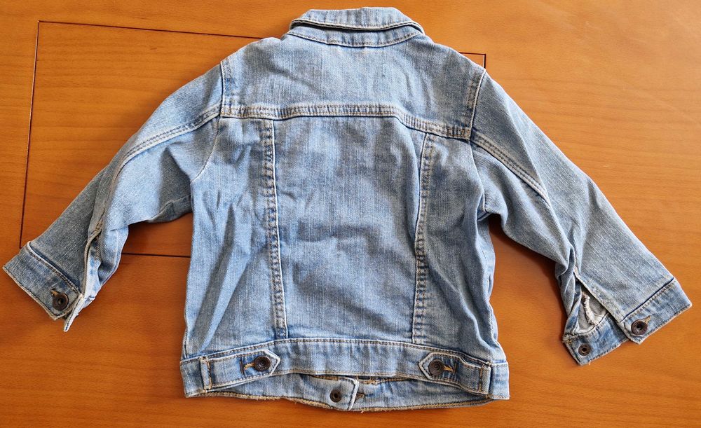 Casaco de Menina em ganga Tamanho 9/12 Meses - ZARA