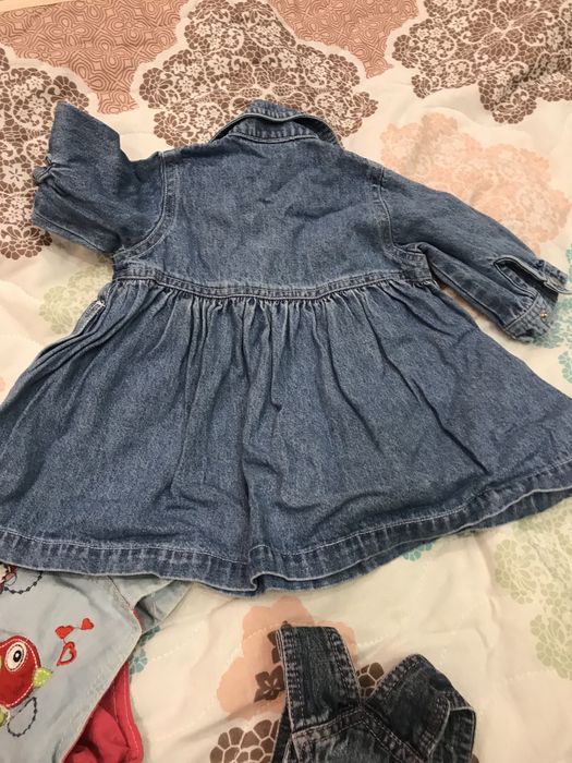 Джинсовые комбинезоны на девочку 3-12 мес