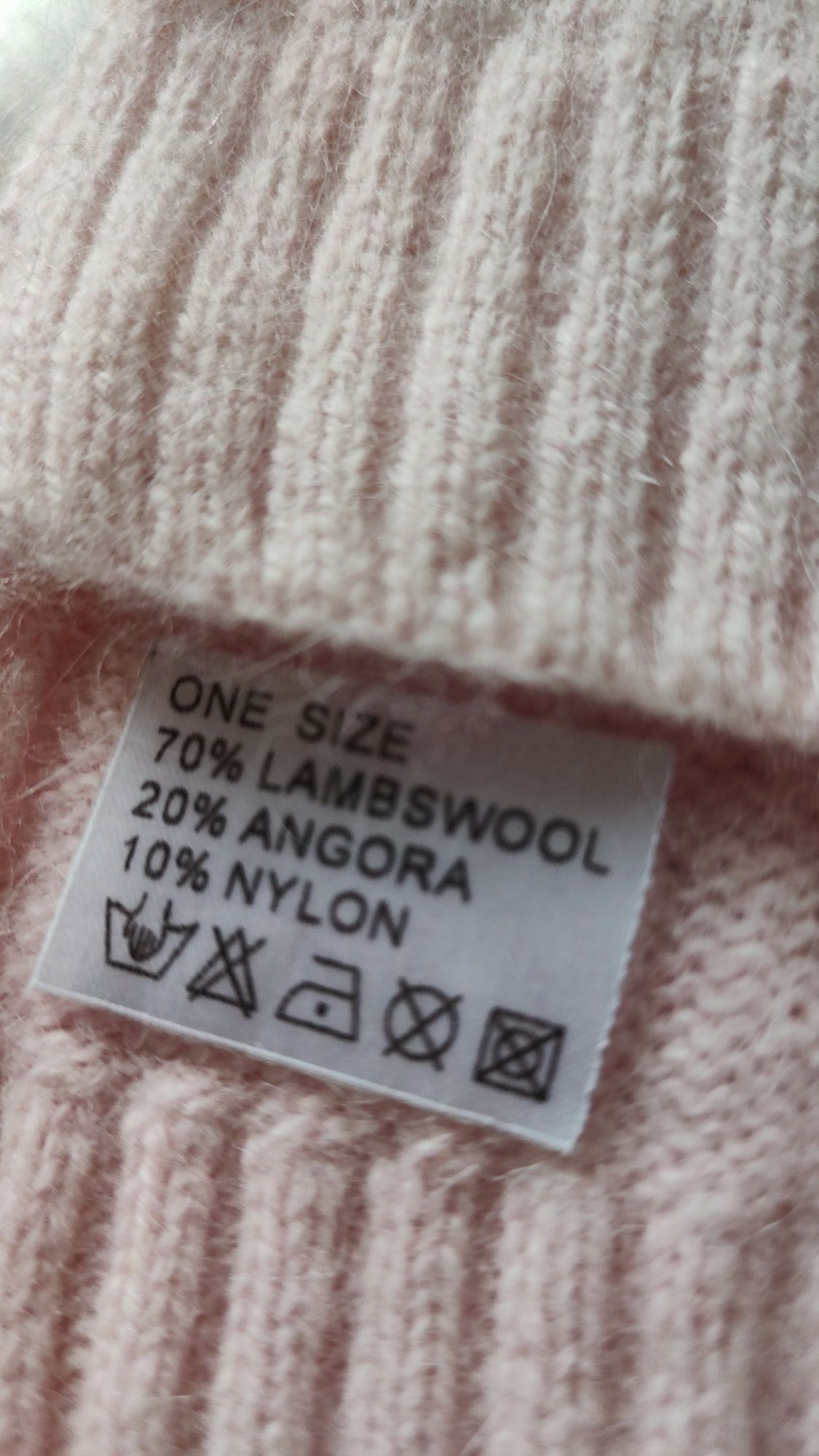 ASOS szalik angora wełna jagnięca