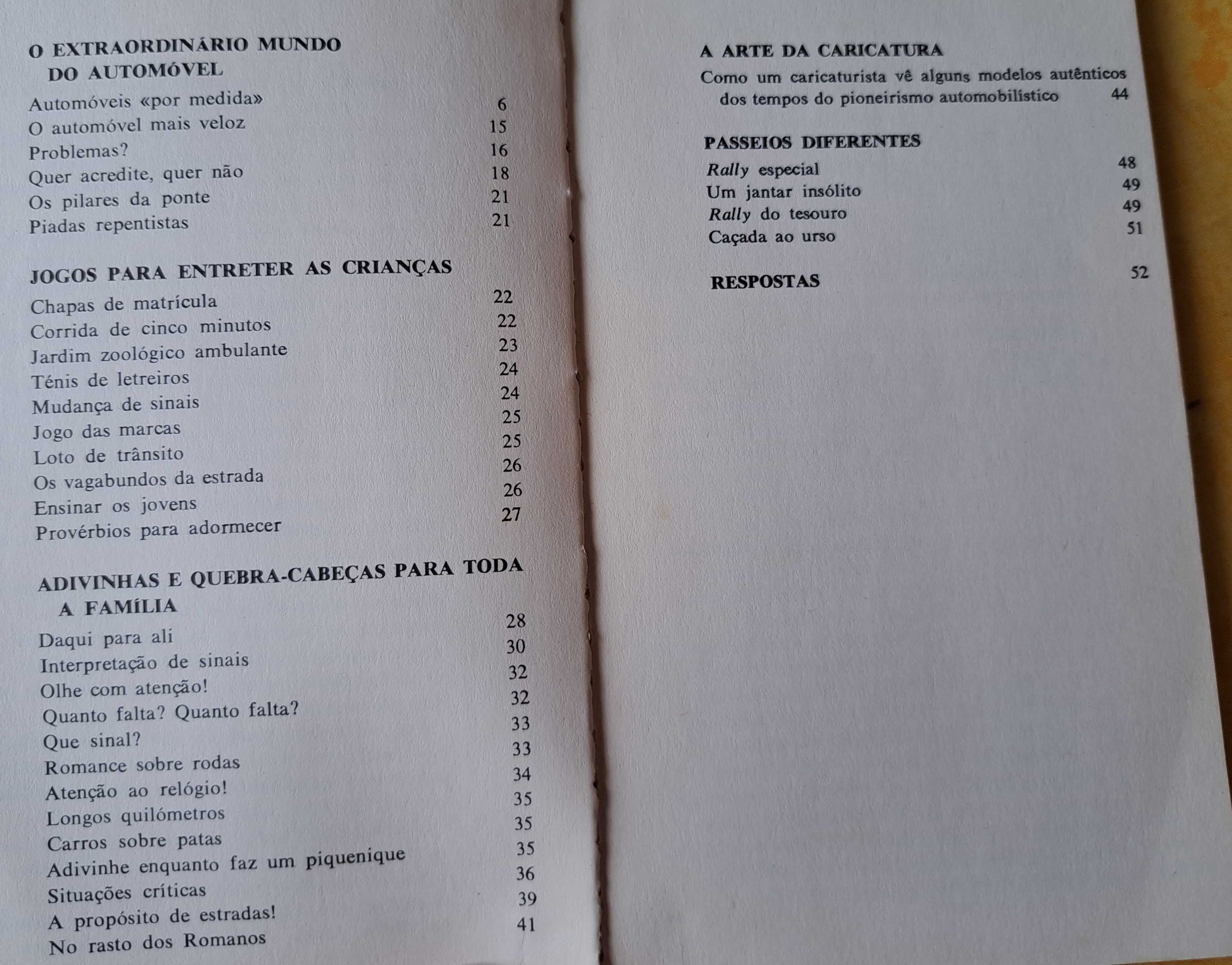 Livro de jogos e passatempos para passeios de automóvel (1976)