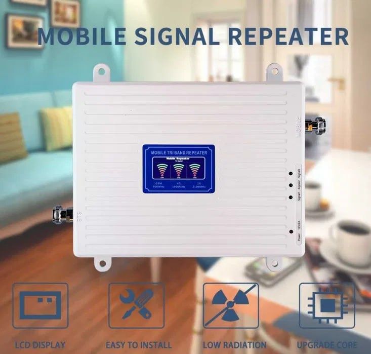 Усилитель Сотовой Связи Репитер трёхдиапазонный 900/1800/2100Мгц 3g,4g