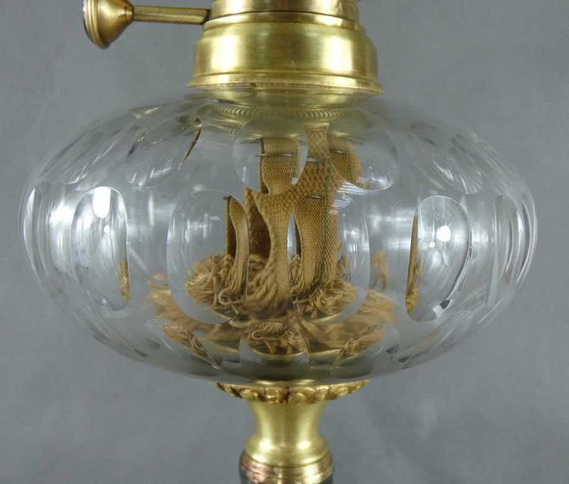 Figuralna Lampa naftowa AMOR Putto brenner HS kominek klosz 78 cm