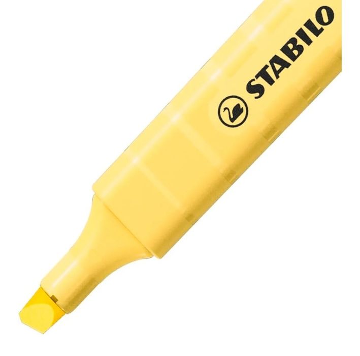Zakreślacz STABILO - pudełko 10 sztuk - pastelowy żółty