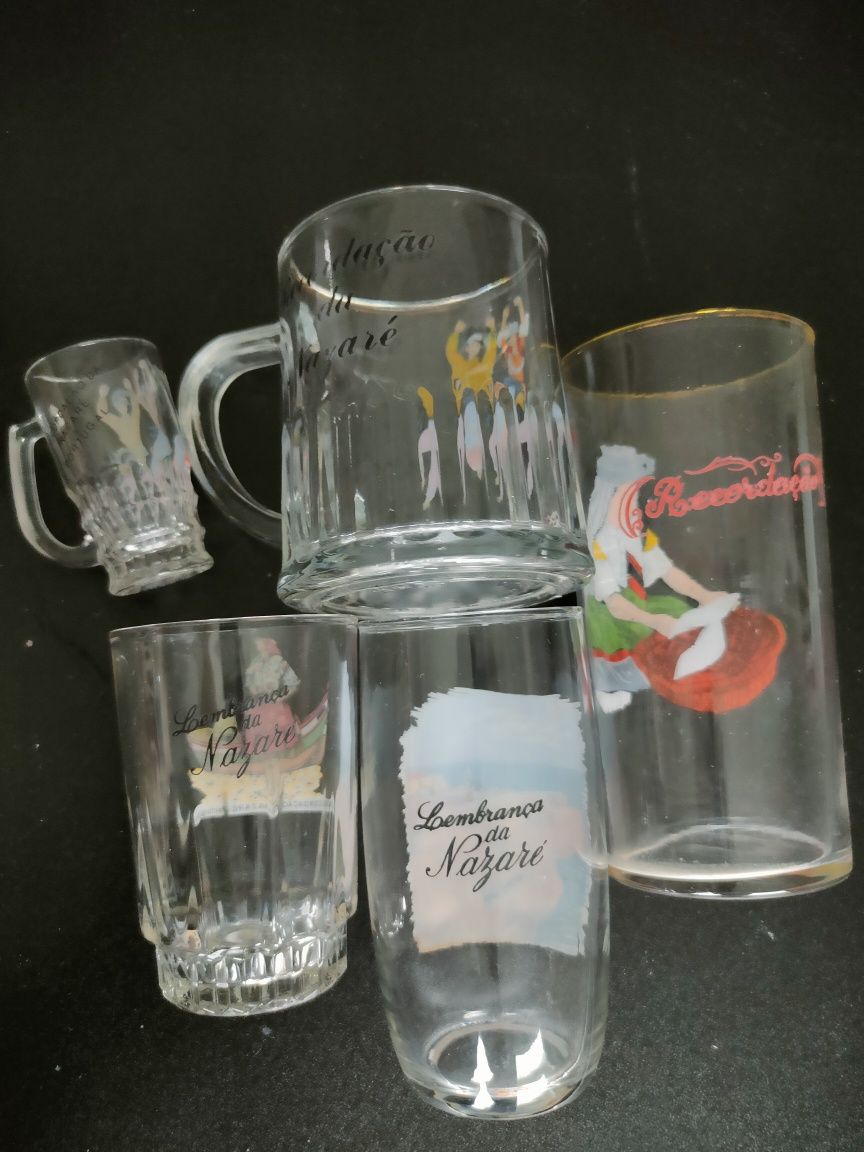 Conjunto de copos "Recordação da Nazaré".