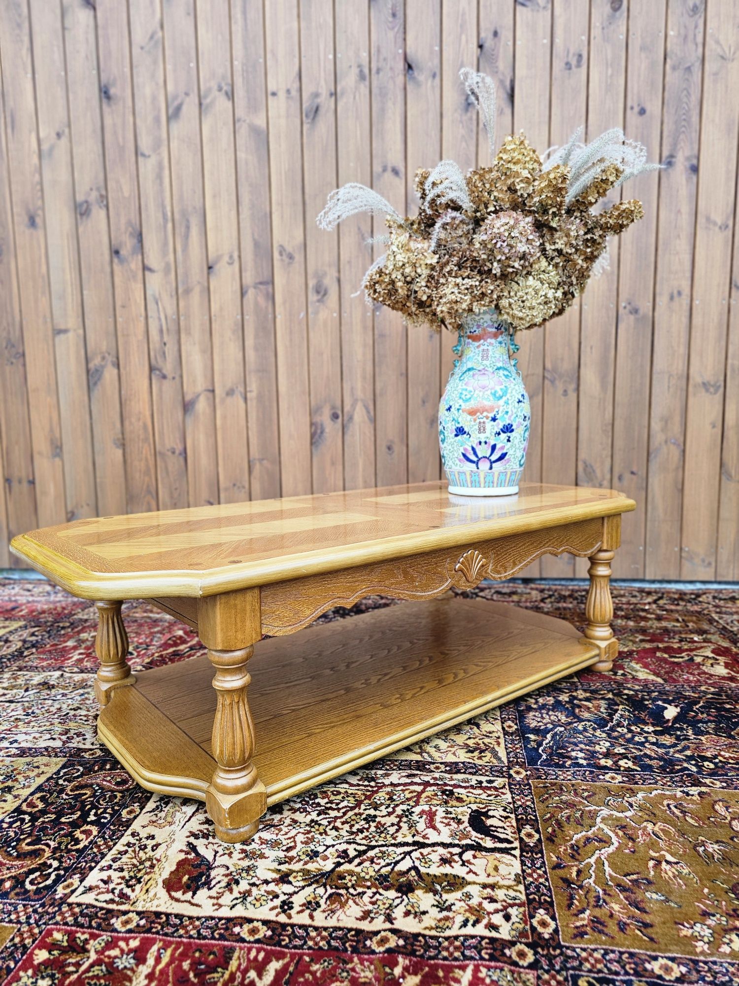 Ława  dębowa jasna 131 x 63 cm #1403 Stylowy Węgrów