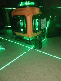 Poziomica laserowa / Laser krzyżowy ze statywem 16 linii 4d 360