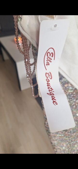 Sukienka imprezowa cekiny opalizująca S/M