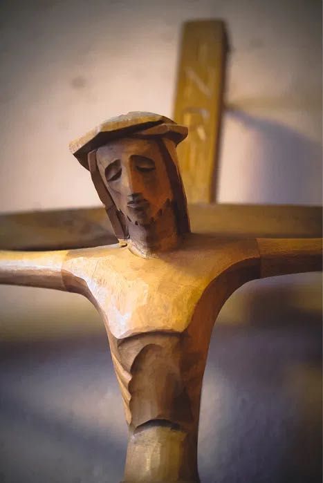 Drewniany krzyż rzeźba Jezus Krucyfiks Dewocjonalia 03