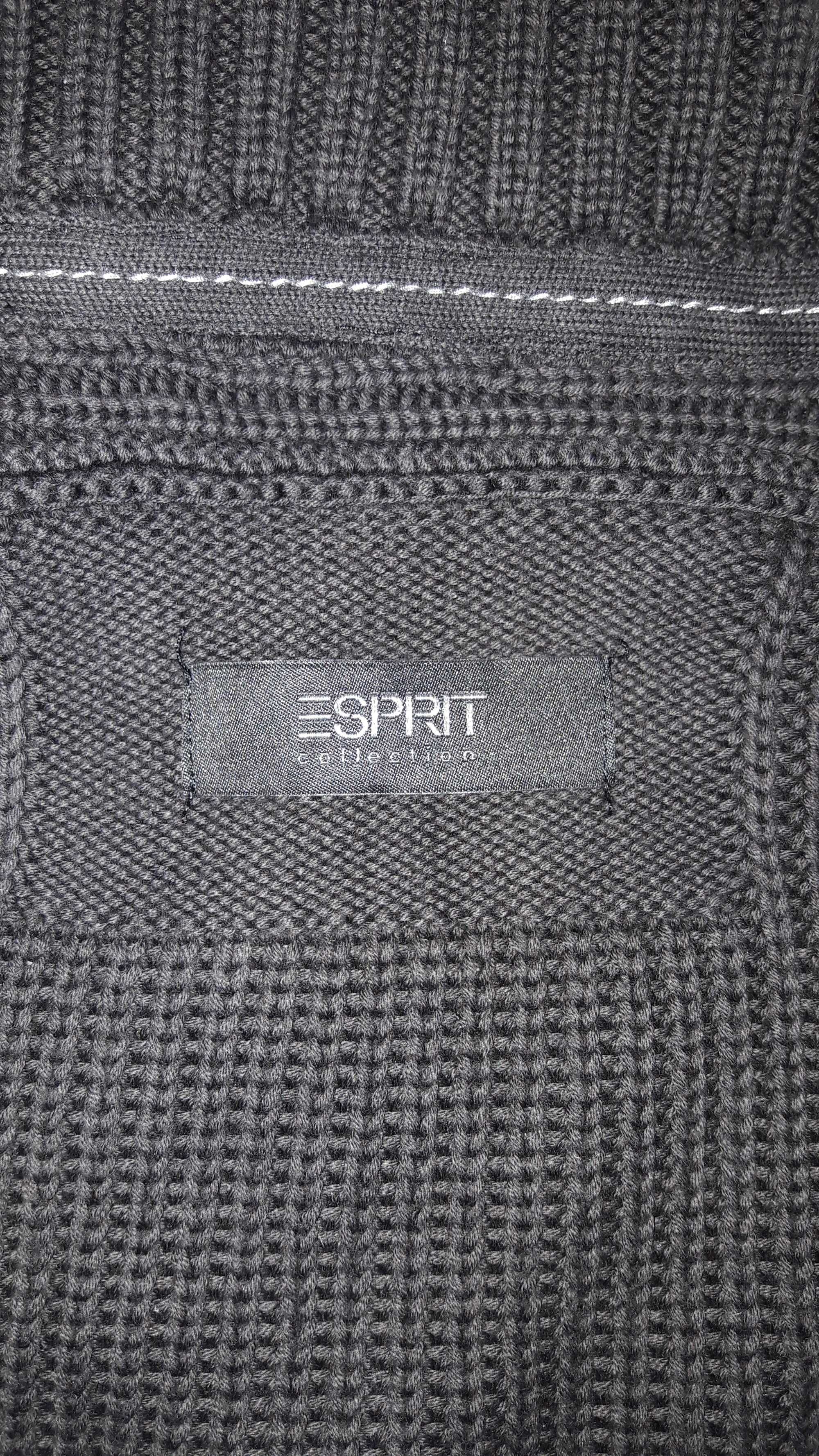 Sweter rozpinany Esprit Collection brązowy