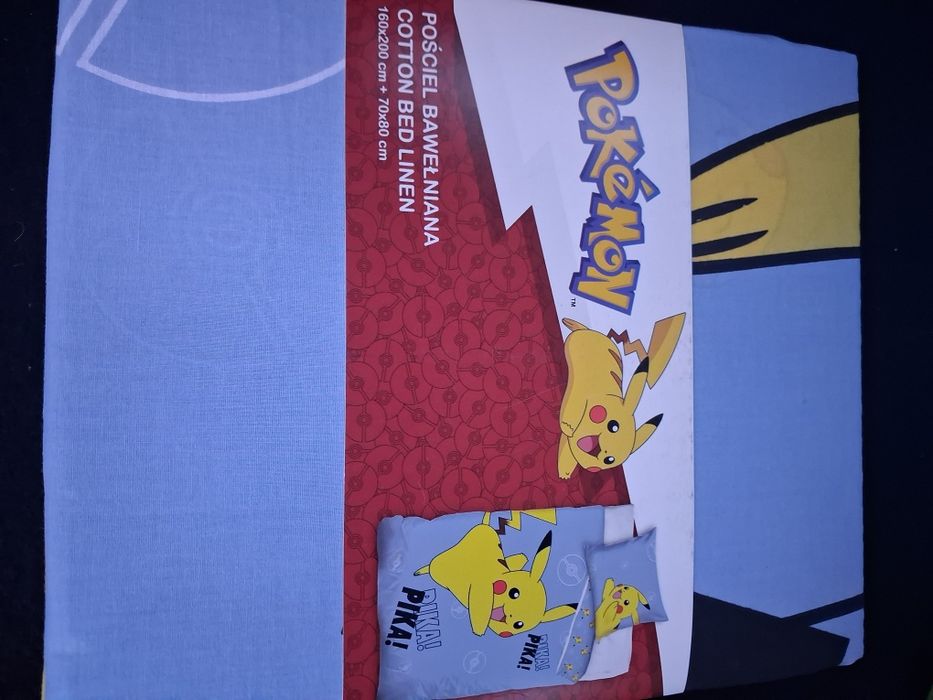 Pościel bawełniana Pokemon dziecięca chłopiec dziewczynka 160x200