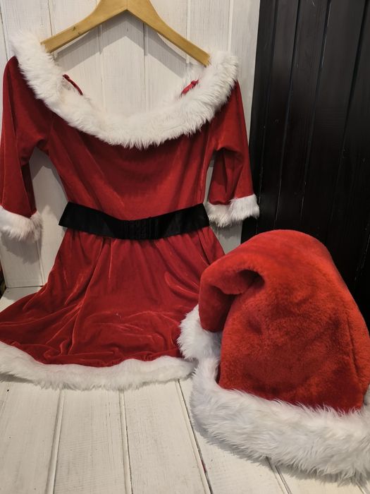 Дорослий карнавальний новорічний костюм Ann summers помічниця Санти
