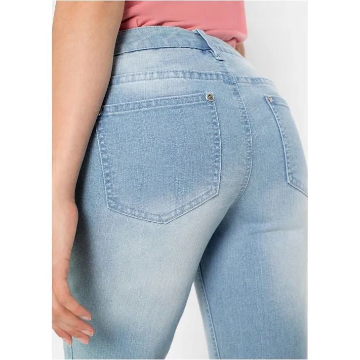 bonprix niebieskie jeansowe spodnie damskie bootcut 38