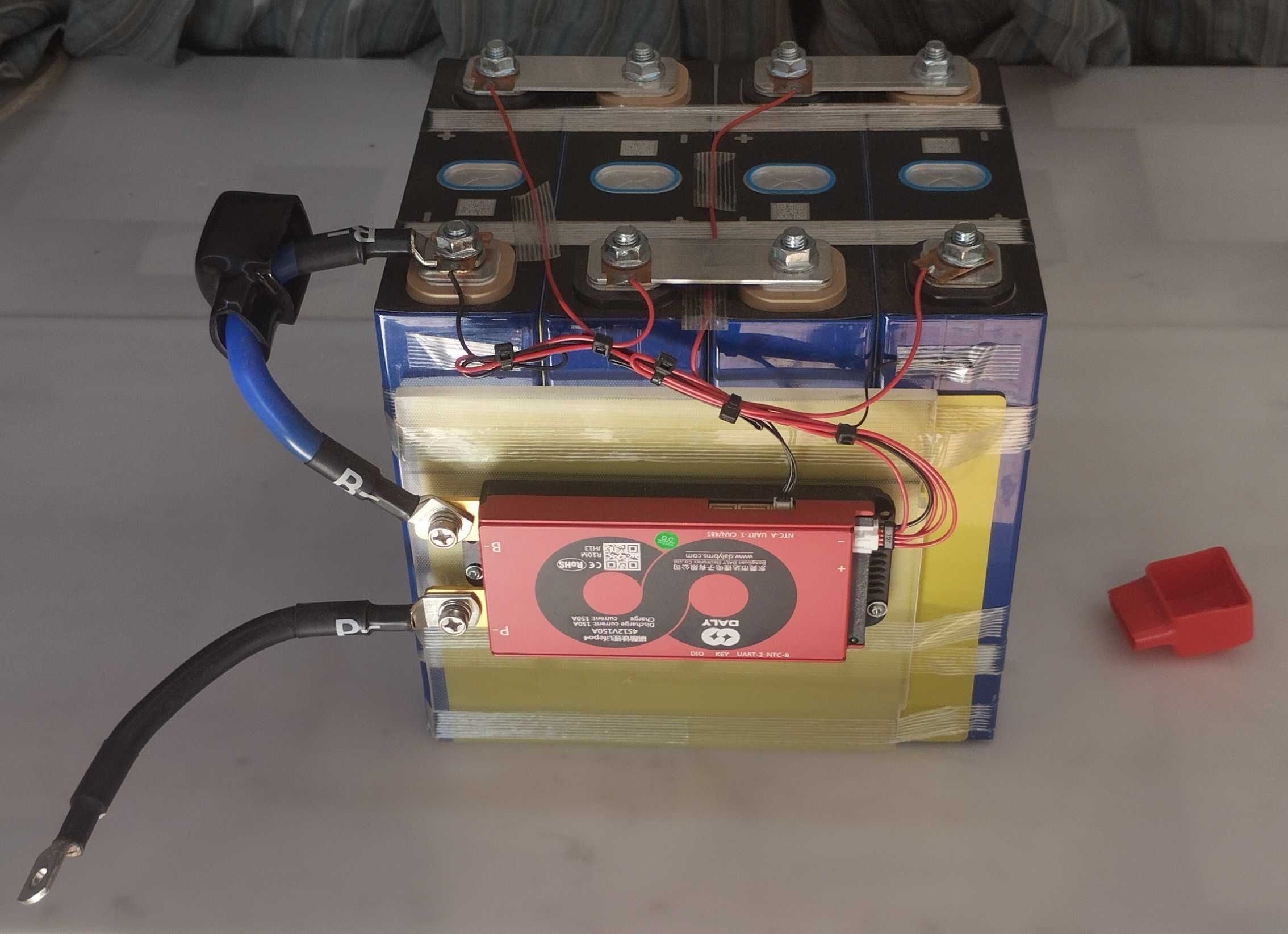 Bateria de lítio Powland, bateria LiFePO4,206 AH,BMS 4S 12V 150A