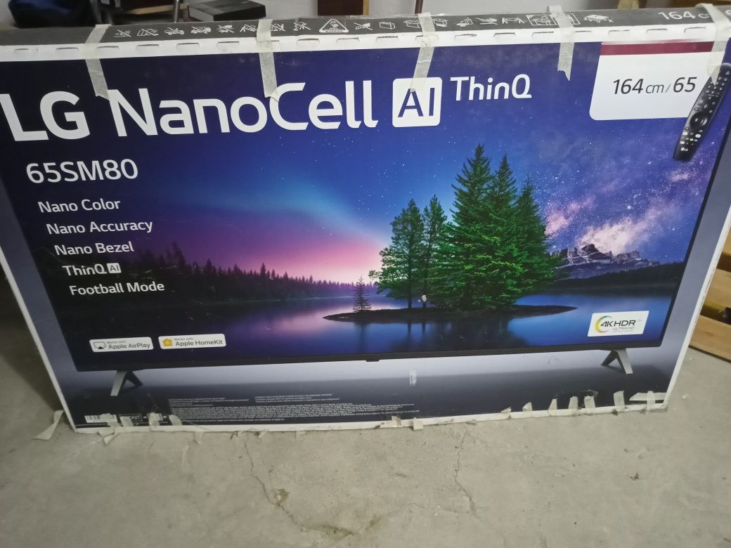 Telewizor LG 65"Nano cell 4k z uchwytem naściennym