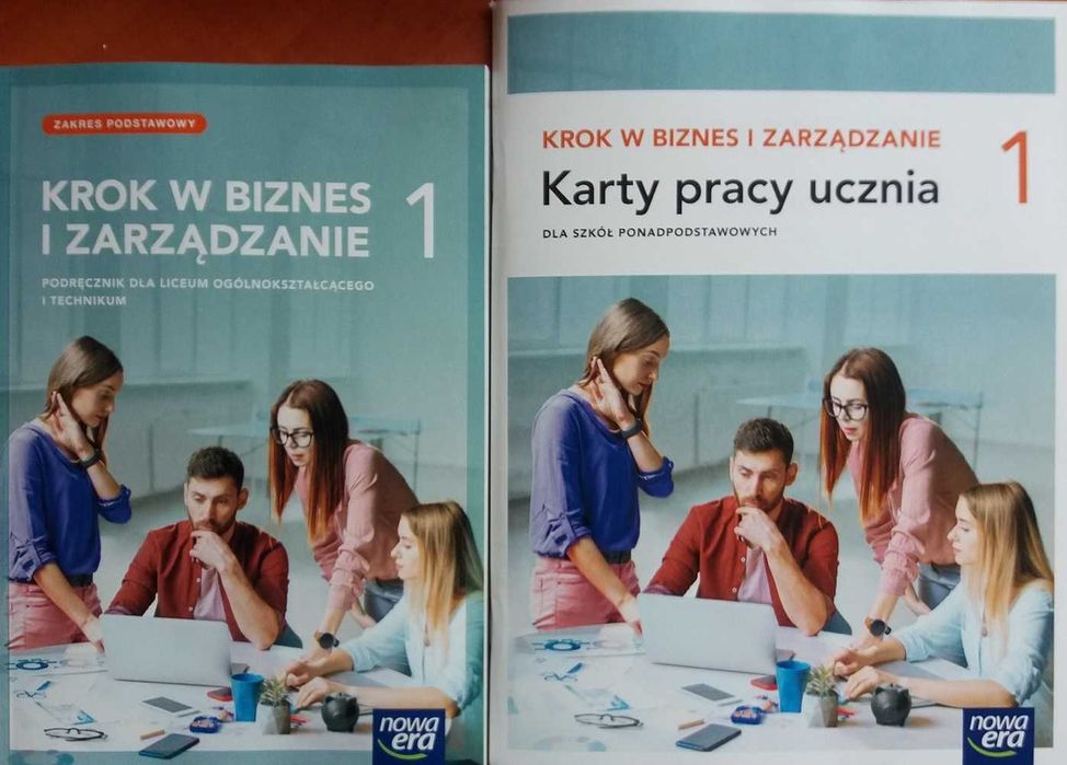 Krok w biznes i zarządzanie 1 podr. ZP + Karty pracy ucznia Nowa Era