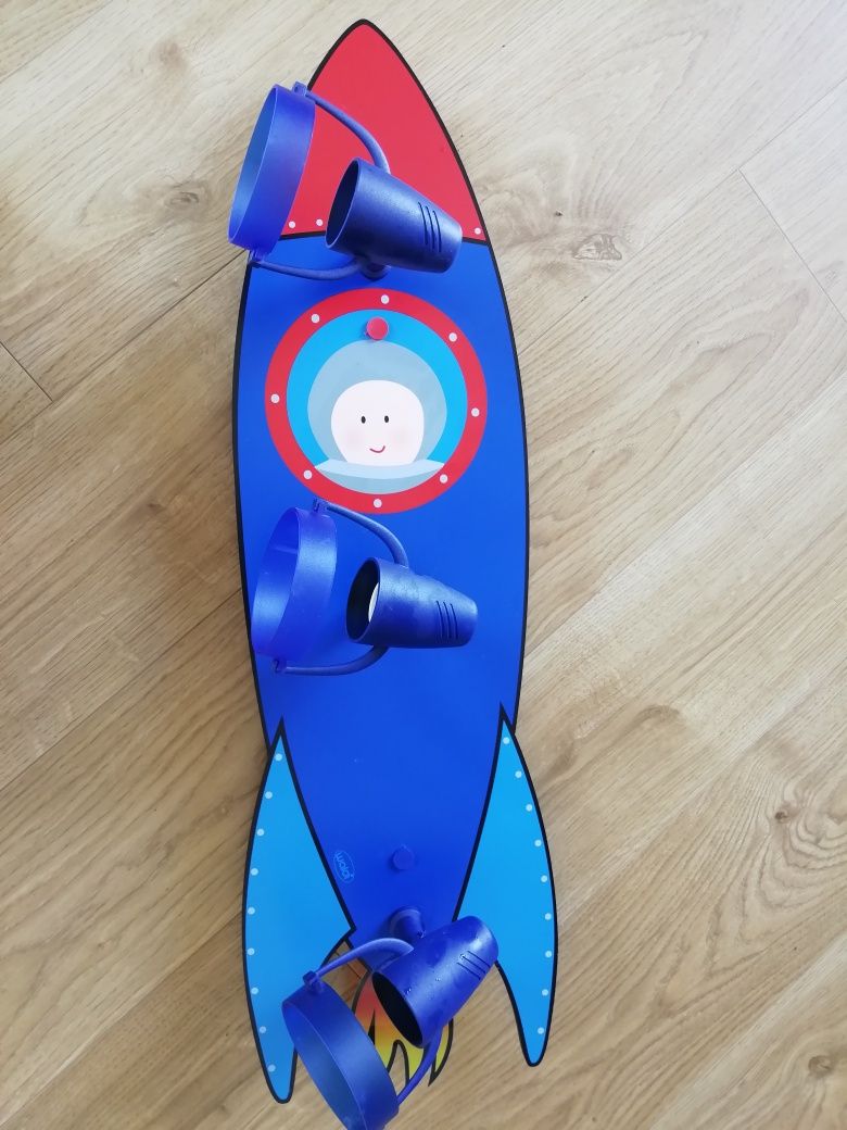 Lampa sufitowa pokój dziecięcy pojazd kosmiczny rakieta