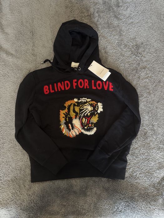 Gucci Blind For Love | Чорна худі з тигром | Оригінал | Розмір M