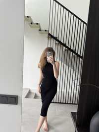 Сукня міді трикотажна чорна Zara S