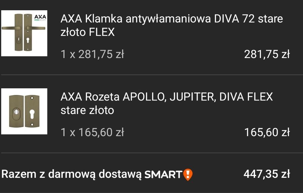 Drzwii zewnętrzne drewniane, klamka antywłamaniowa, rozeta