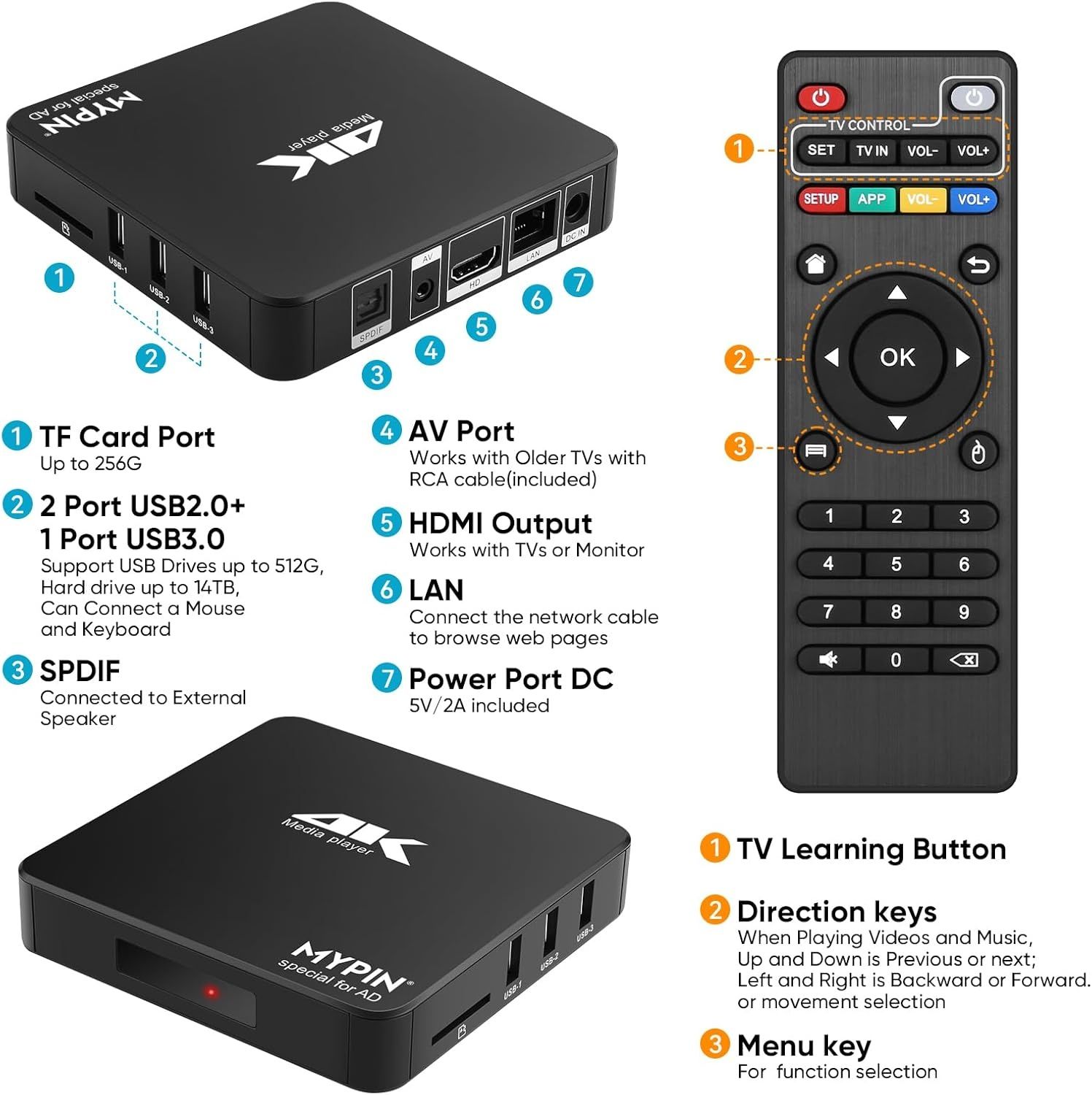 Odtwarzacz multimedialny 4K HD
