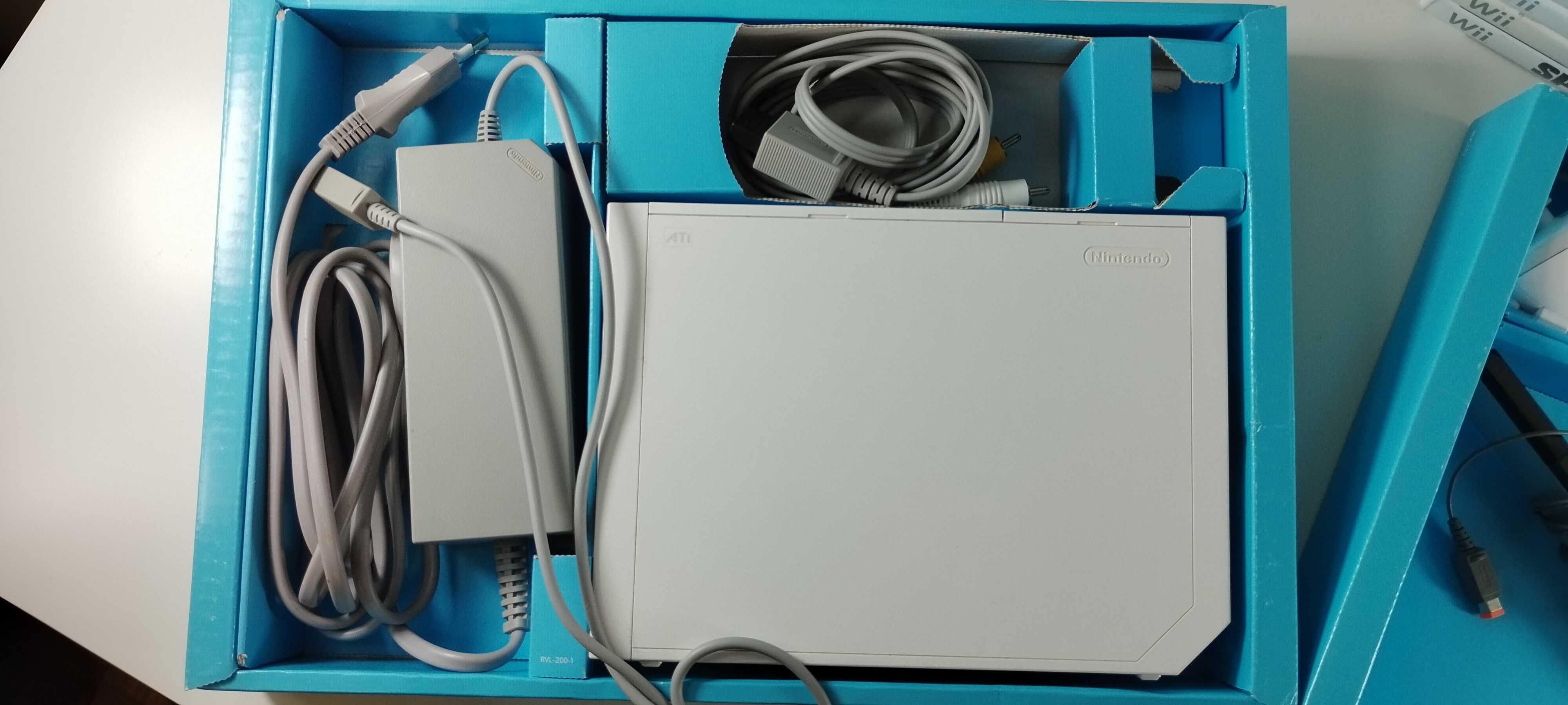 Nintendo Wii com caixa + 9 jogos