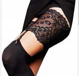 Pończochy samonośne calzedonia Nowe  rozmiar 3/4 czarne