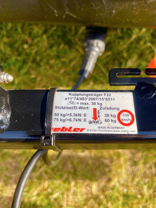 Bagażnik rowerowy na hak  Uebler F-22 , składany , aluminiowy , e bike