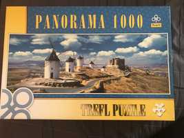 Puzzle panorama Wiatraki z La Manchy