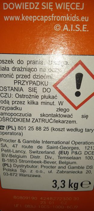 Proszek vizir do białego białe 3.3kg i kolor color do koloru 3.85kg