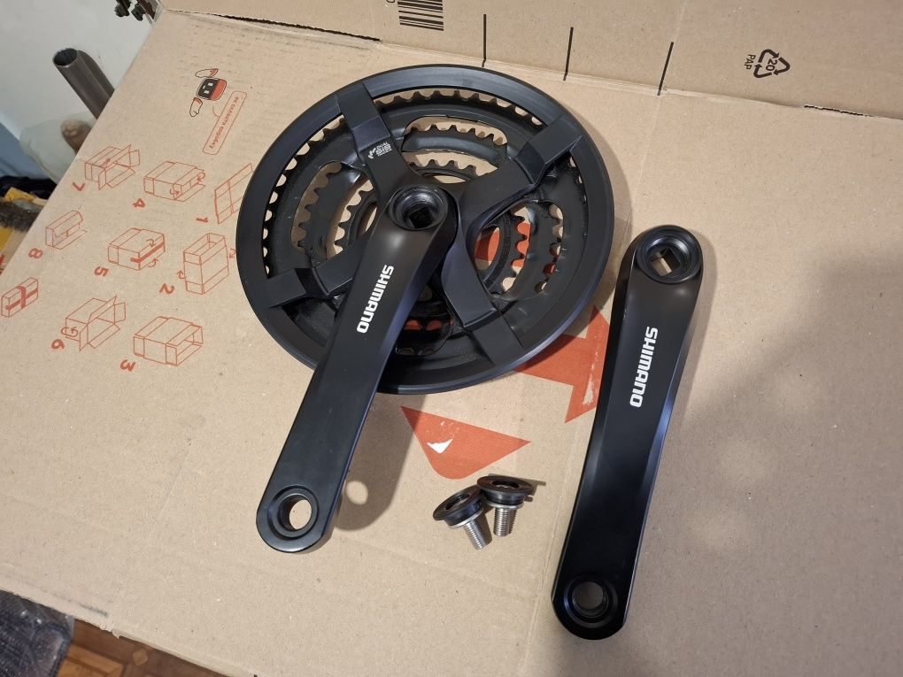 ВЕЛОсипедные шатуны алюм. Shimano FC-TY501:(42/34/24 и 48/38/28). .